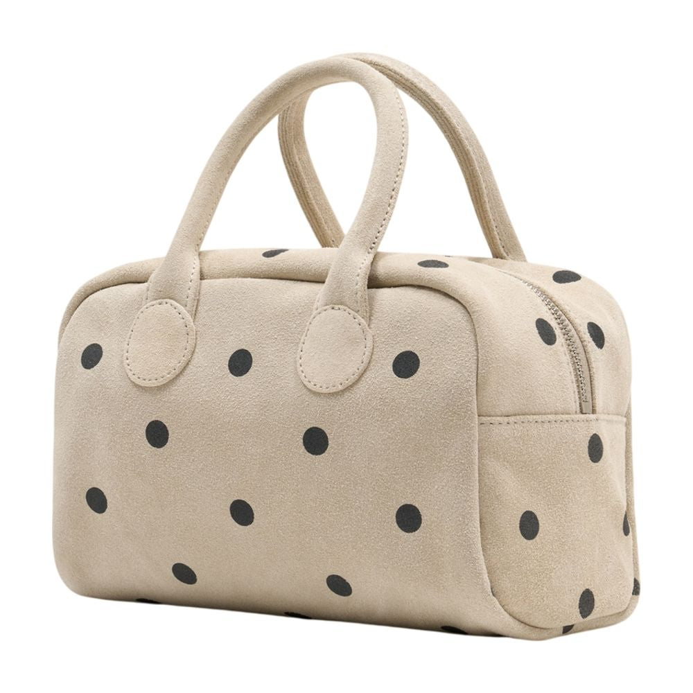 Margesherwood Polka-Dot Cowhide Top Handle Bag — Beige, view 2