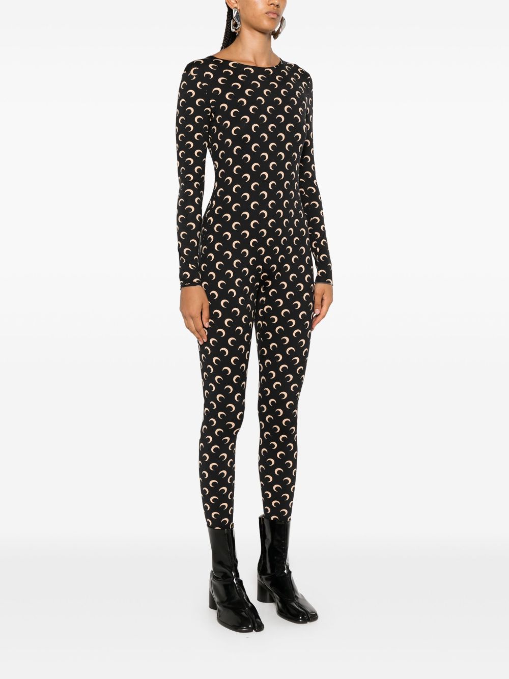 Marine Serre Moon Bodysuit — Black, view 4