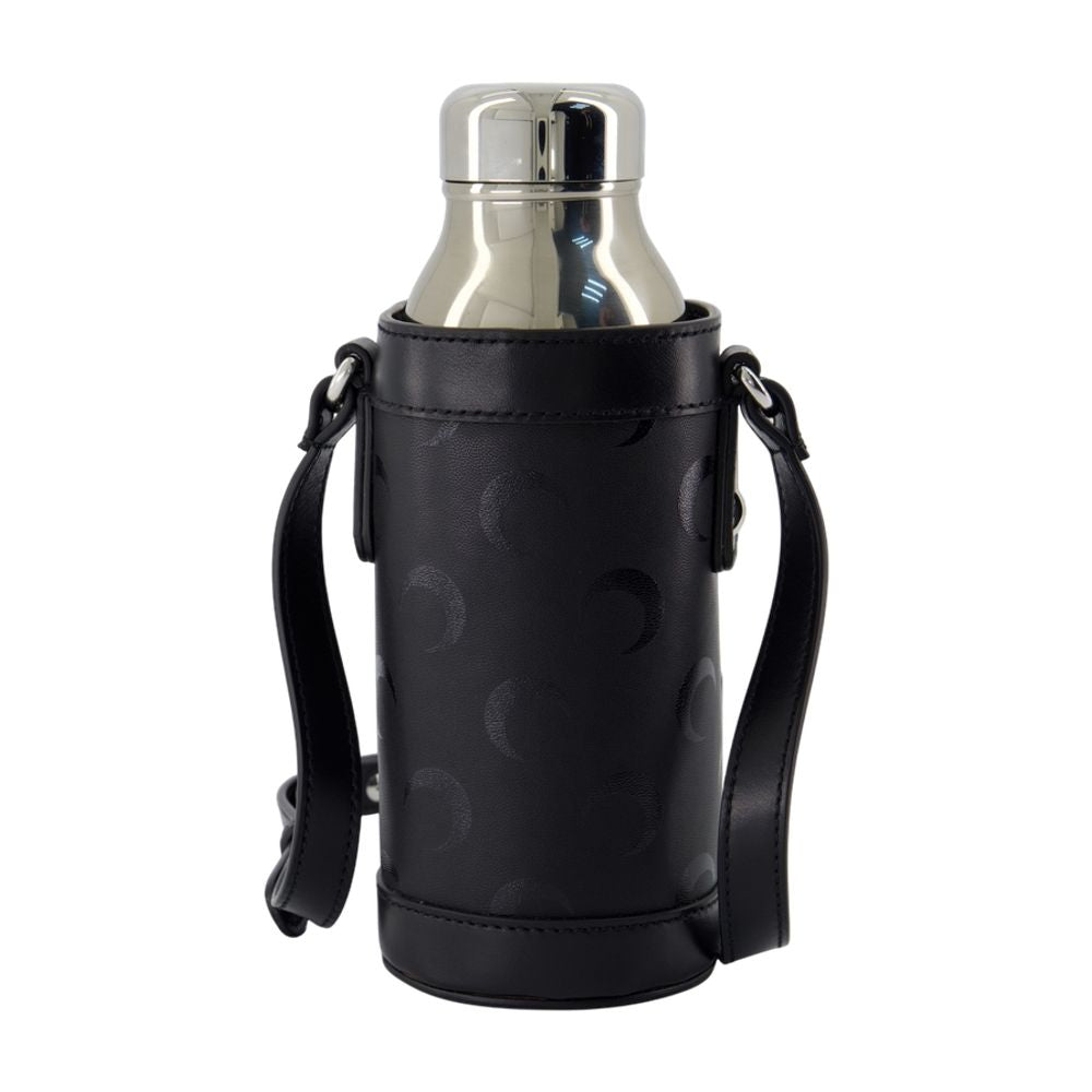 Marine Serre Moon-Embroidered Synthetic Bottle Holder — Black, view 2