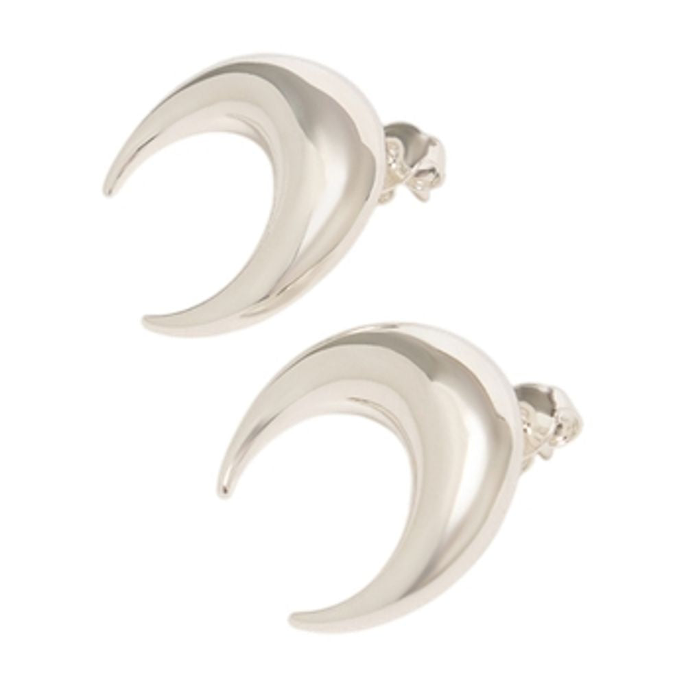Marine Serre Moon Earrings — Silver by Marine Serre
