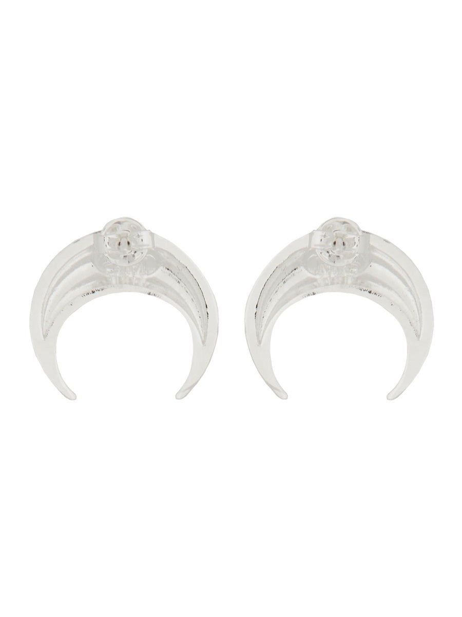 Marine Serre Tin and Silver Earrings — Silver, view 2