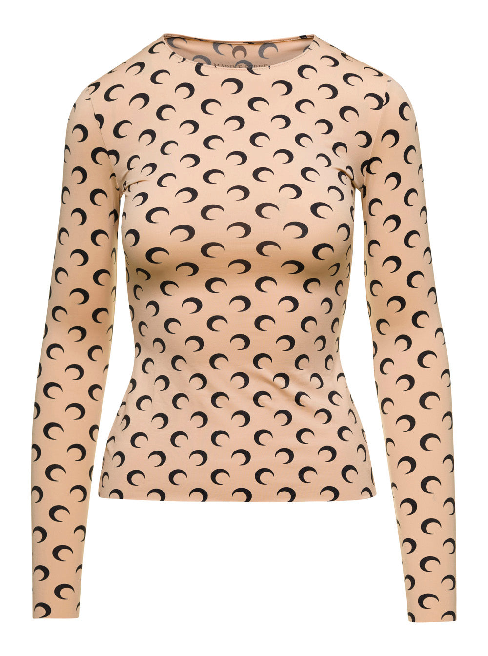 Marine Serre Crescent Moon Print T-shirt — Beige by Marine Serre