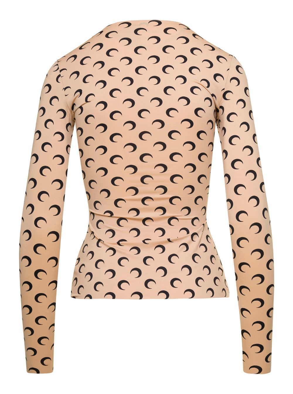 Marine Serre Crescent Moon Print T-shirt — Beige, view 2
