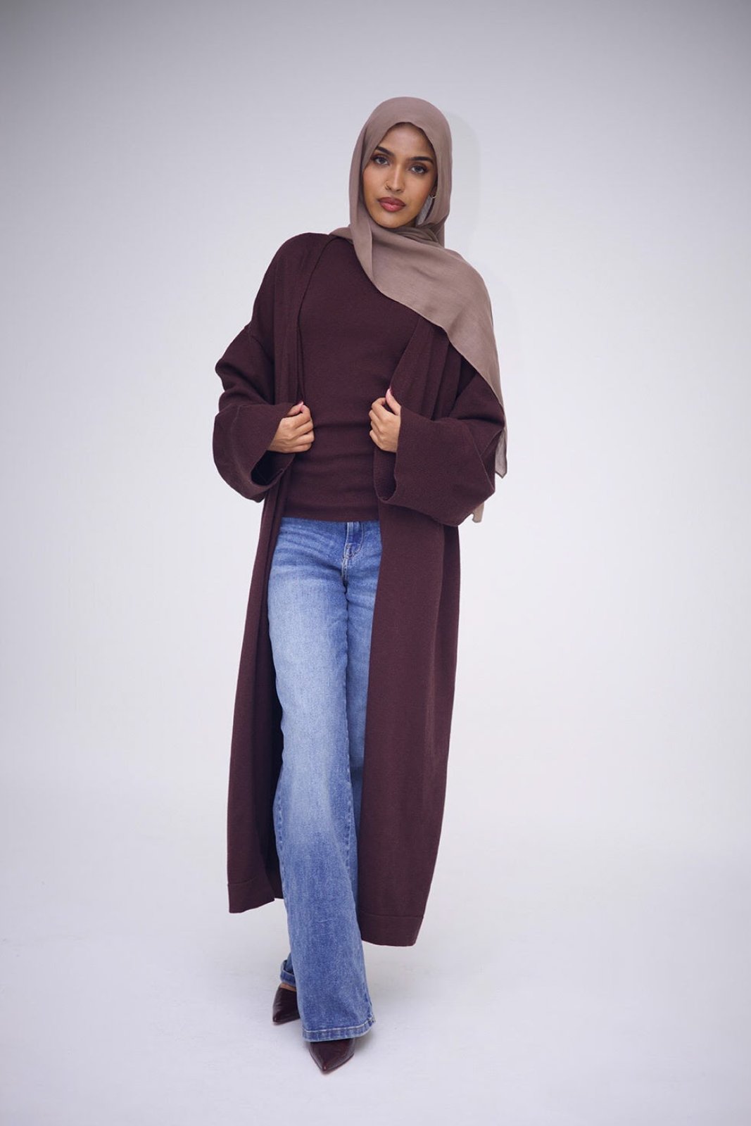 Mariya Knit Cardigan Abaya, view 2