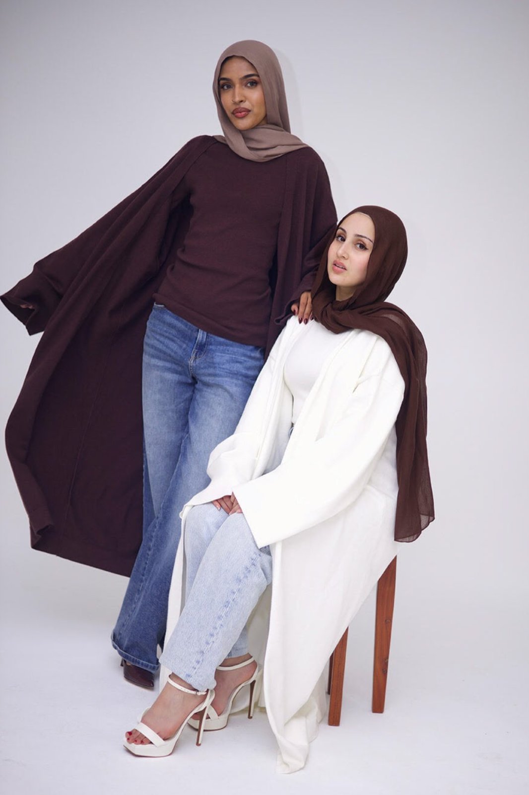Mariya Knit Cardigan Abaya, view 4