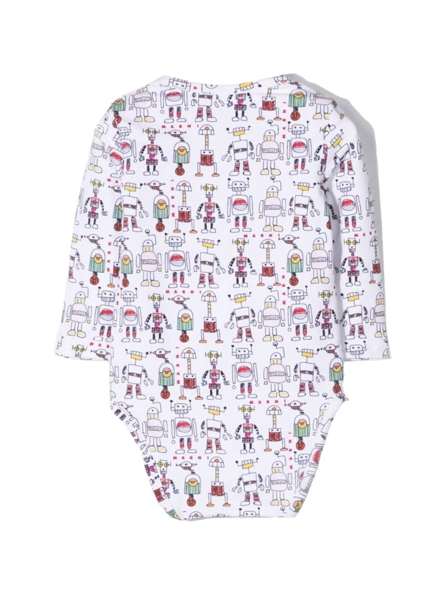 Marni Cotton Elastane Three-Piece Baby Set — White, view 3