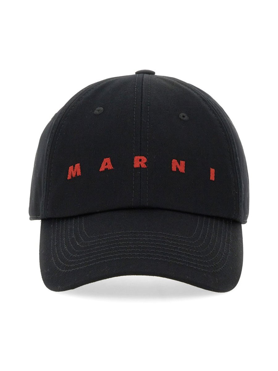 Marni CLZC0108S0_UTC31100N99 Baseball Cap — Black by Marni