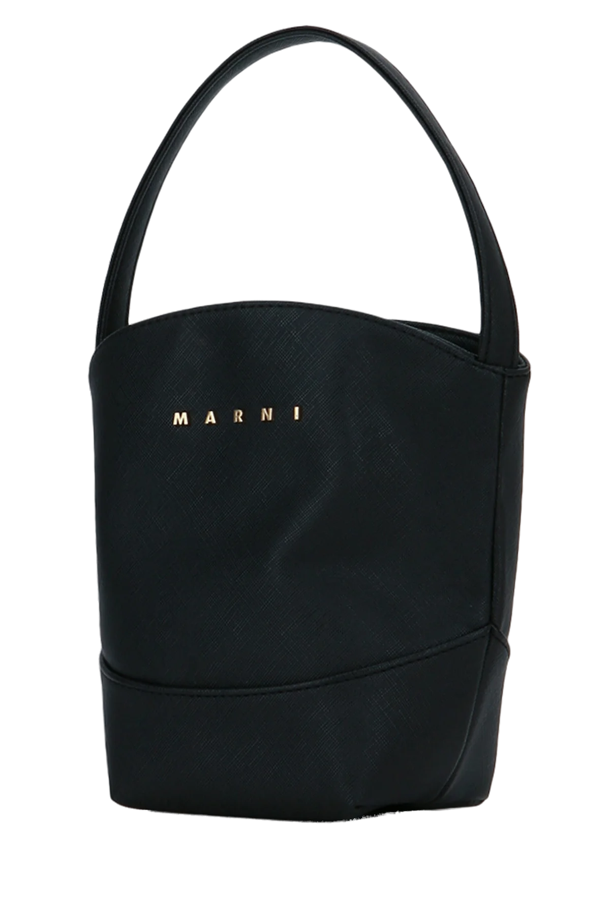 Marni Kids Flower Basket Bucket Bag — Black, view 2