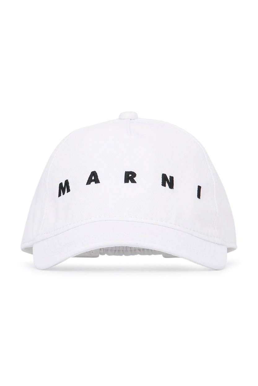 Marni Kids MF51B Logo-Embroidered Baseball Cap — White by Marni Kids