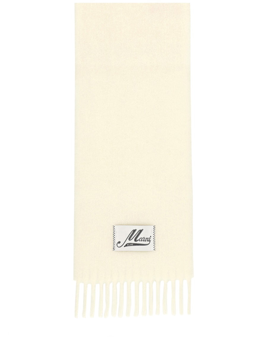 Marni Alpaca Scarf — White, view 2