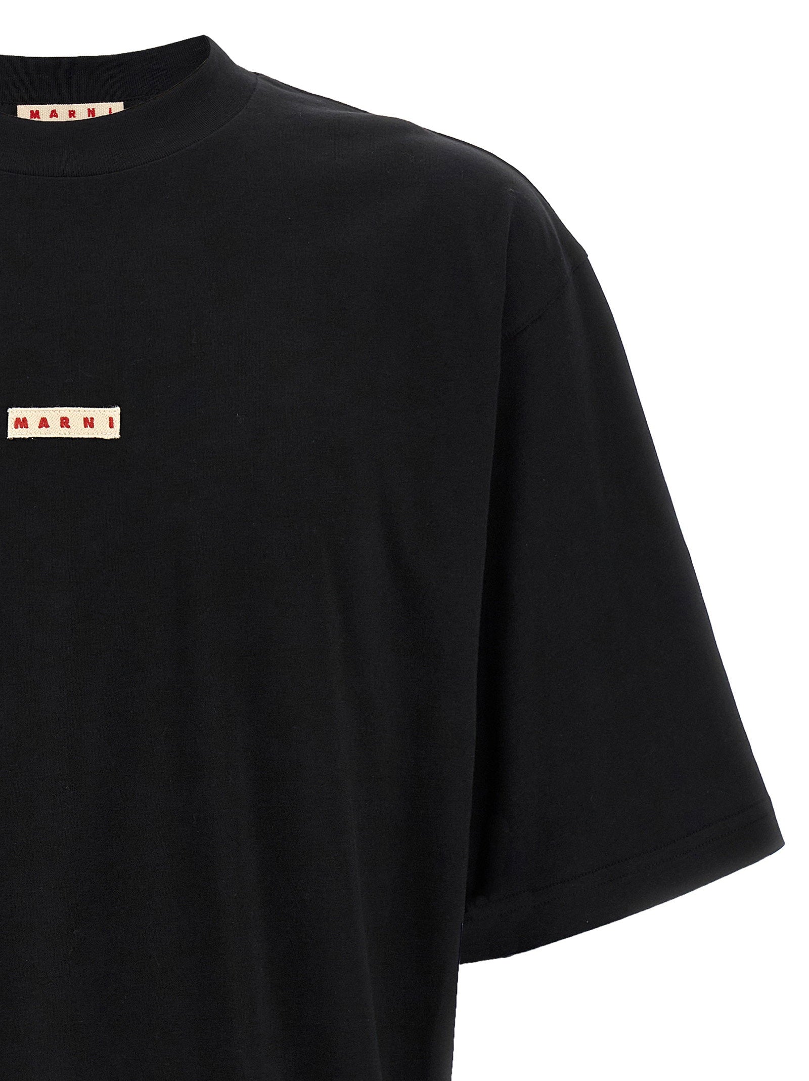 Marni Logo Patch T-shirt — Black, view 3