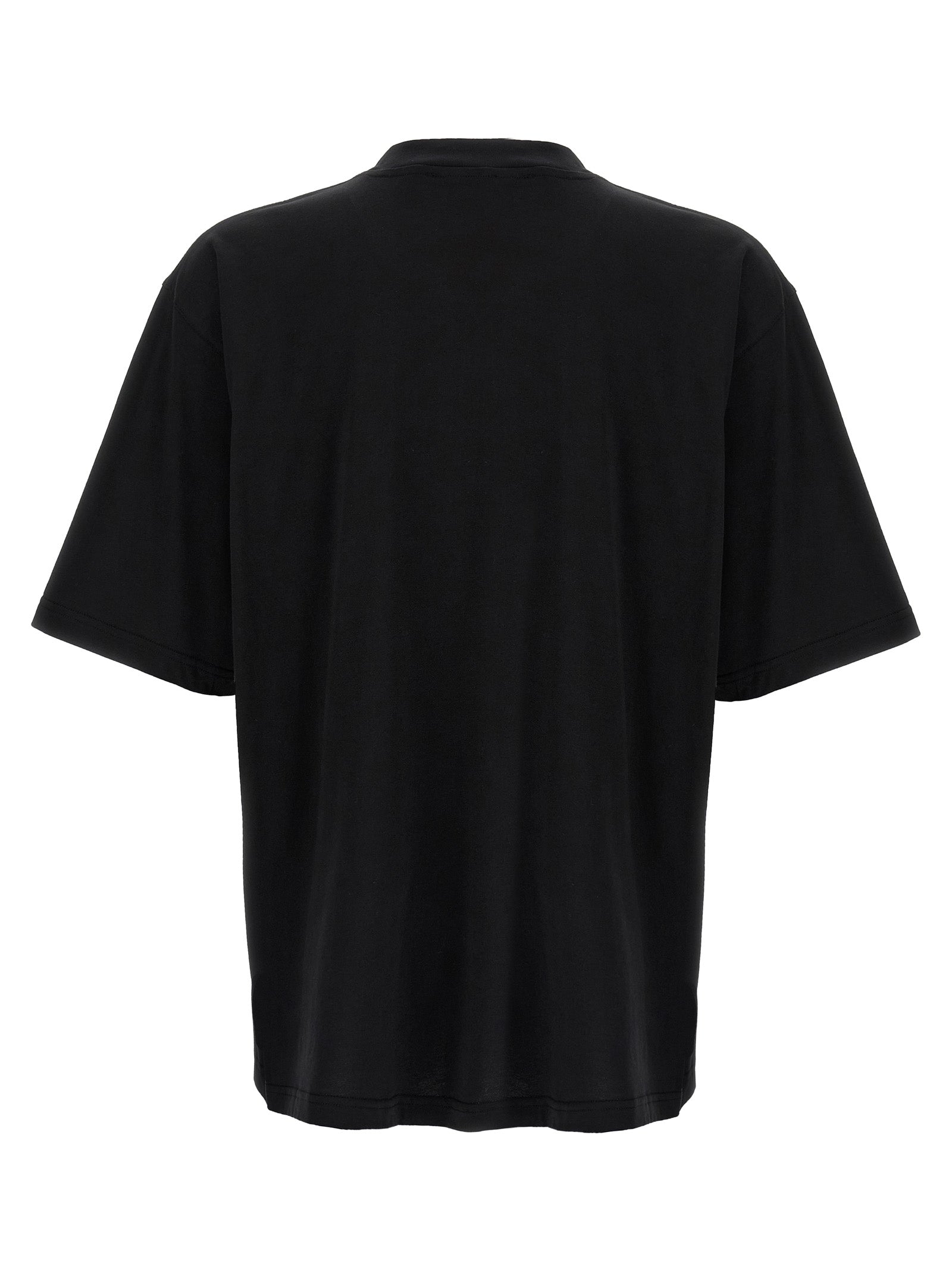 Marni Logo-Embroidered Cotton T-Shirt — Black, view 2