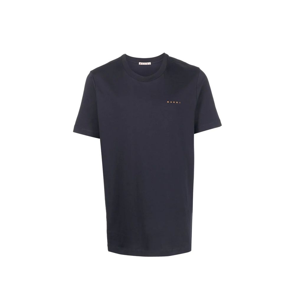 Marni Logo-Embroidered Cotton T-Shirt — Black by Marni