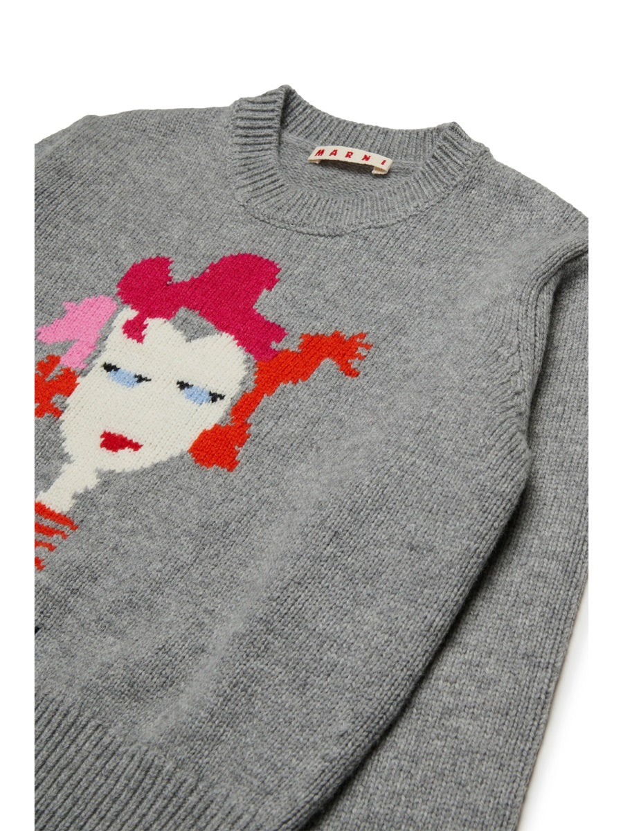 Marni Wool-Blend T-shirt — Gray, view 3