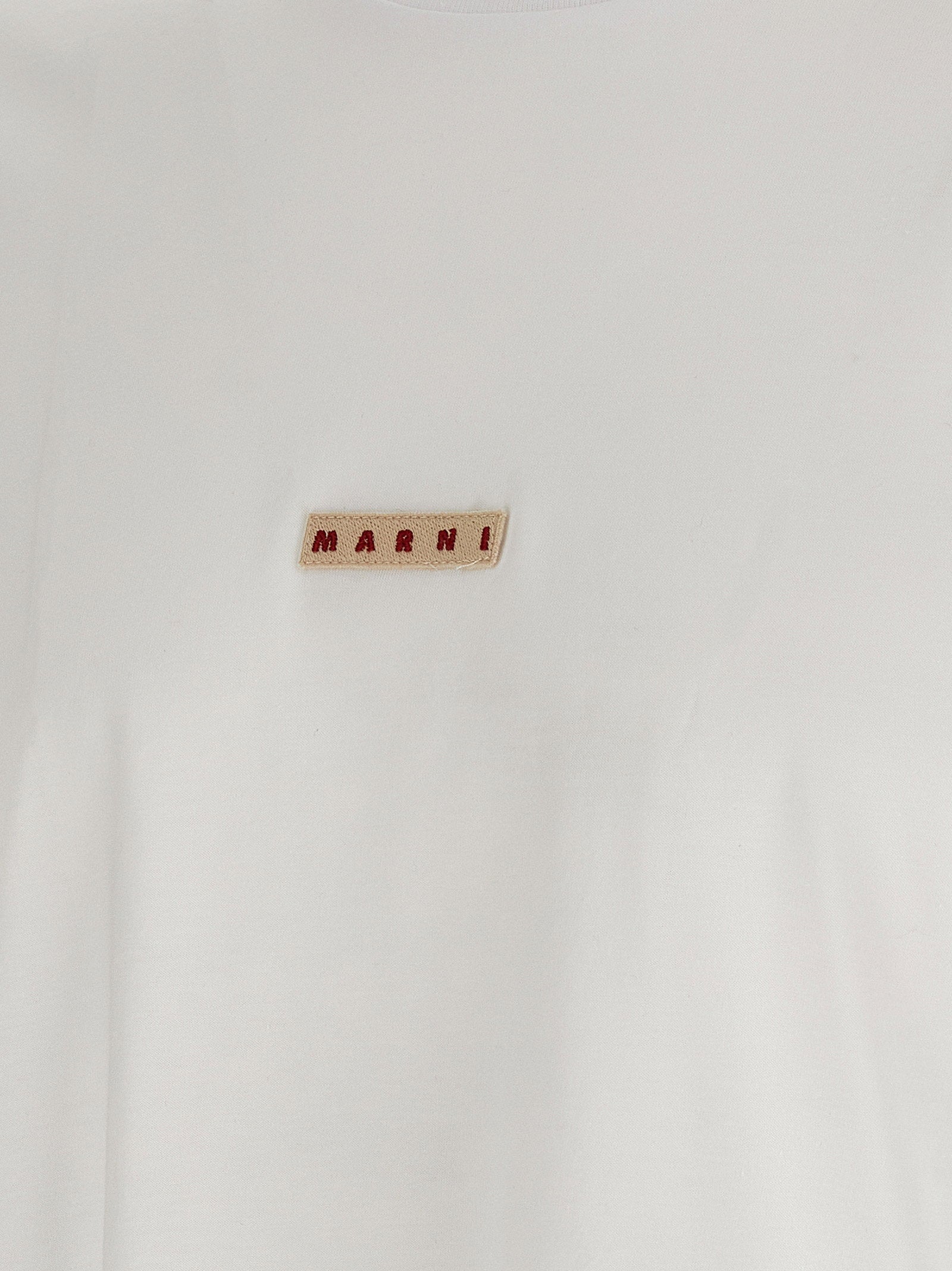 Marni Logo Patch T-Shirt — White, view 4