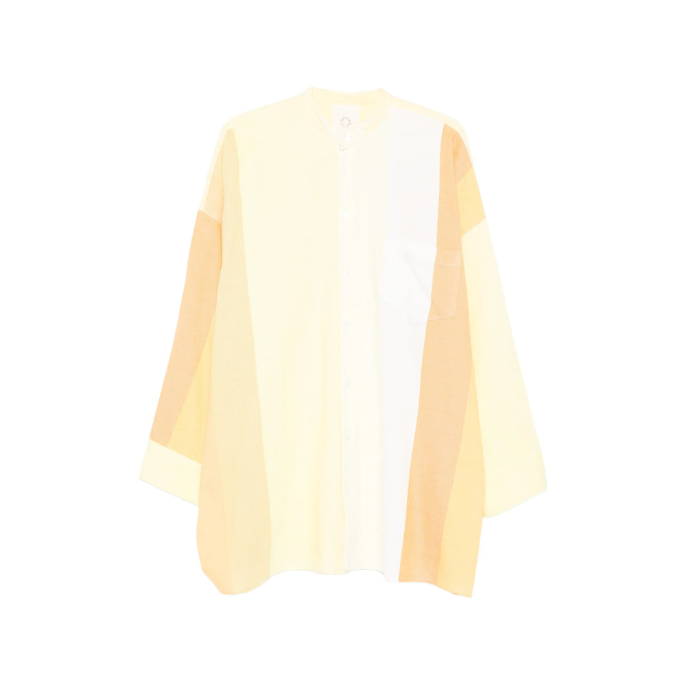 Marrakshi Life Panelled Cotton Shirt — Yellow by Marrakshi Life