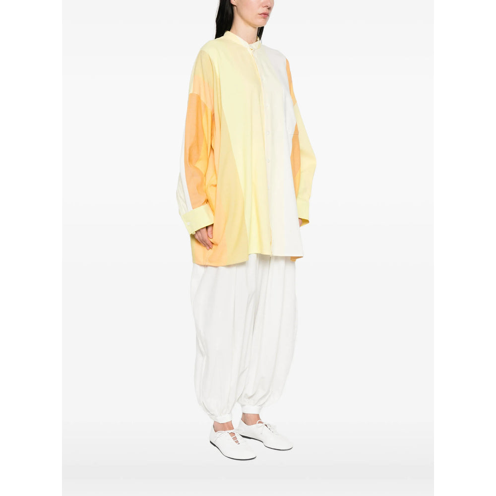 Marrakshi Life Panelled Cotton Shirt — Yellow, view 3