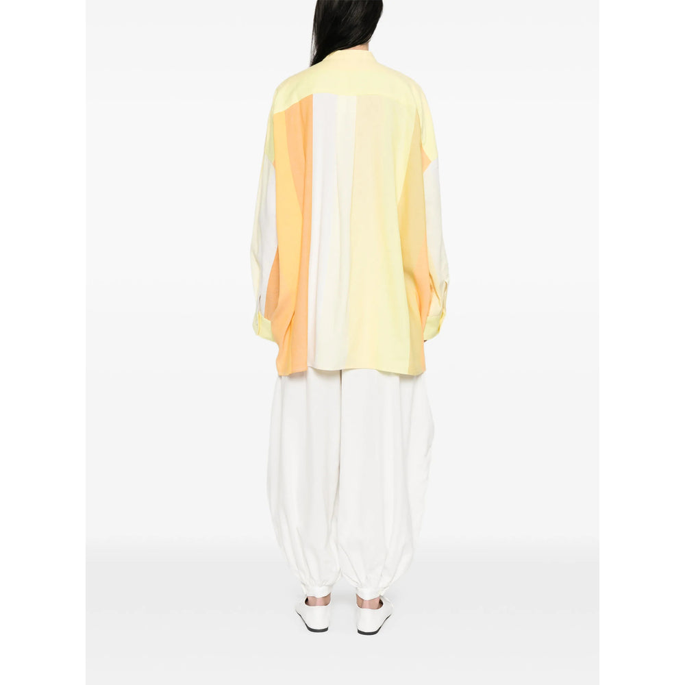 Marrakshi Life Panelled Cotton Shirt — Yellow, view 5