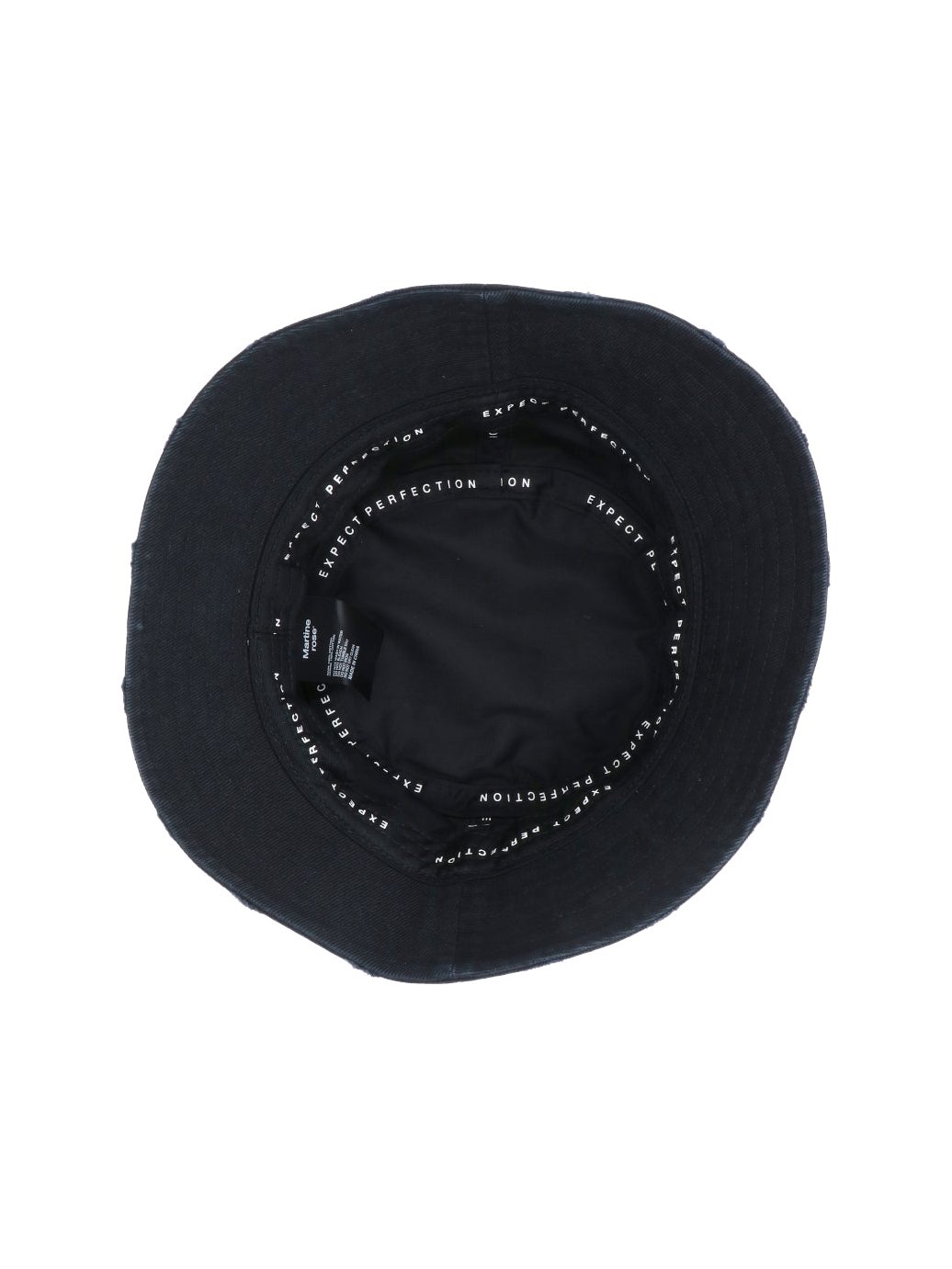 Martine Rose 1224WP13002 Logo-Embroidered Denim Bucket Hat — Black, view 3