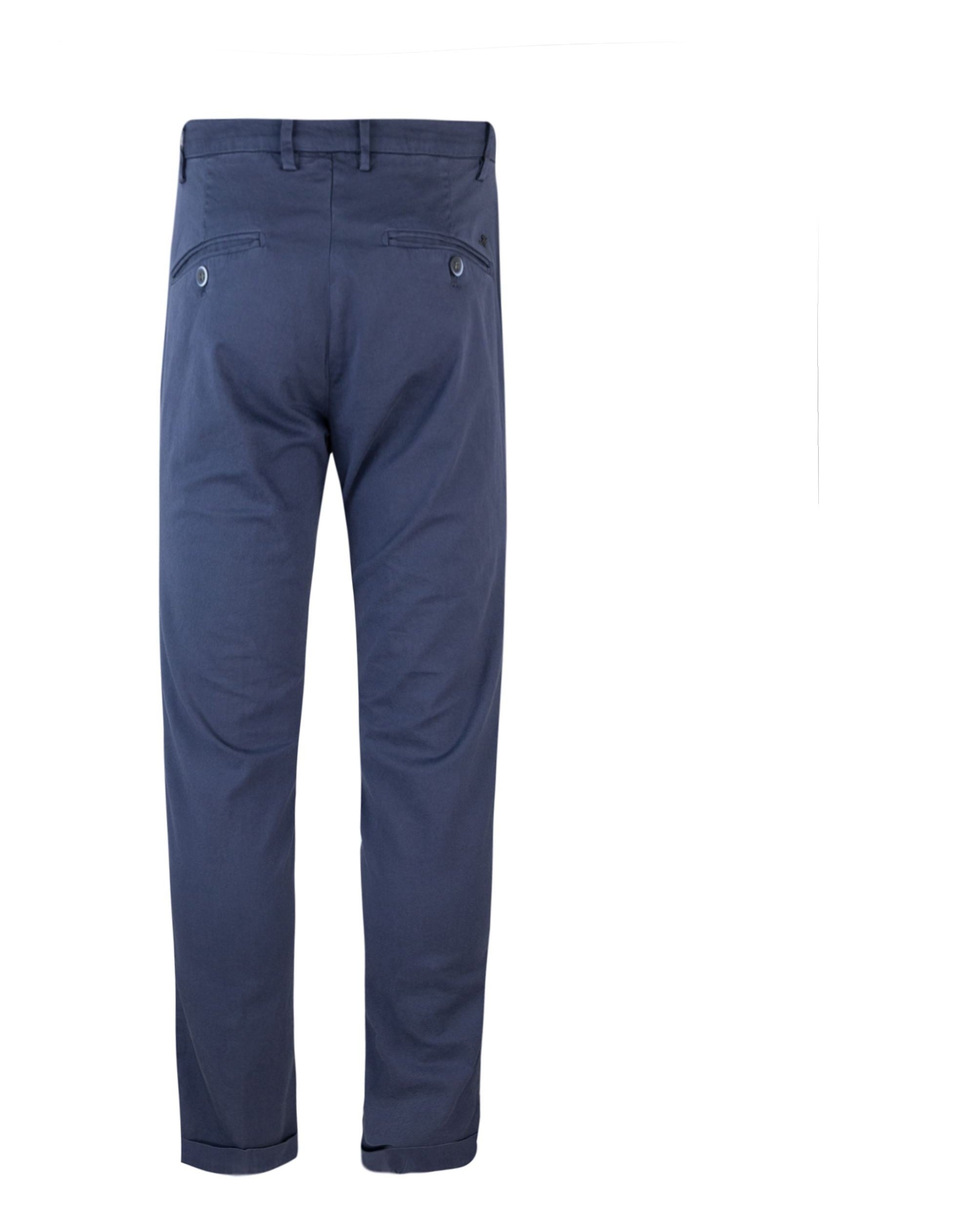 Mason'S Stretch Cotton Chino Trousers — Blue, view 2
