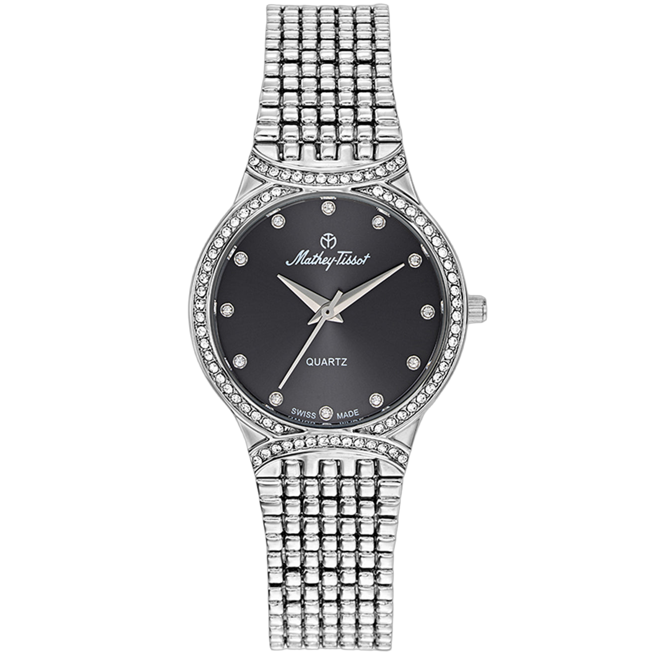 Mathey Tissot Diamond-Set Watch — Black by Mathey Tissot