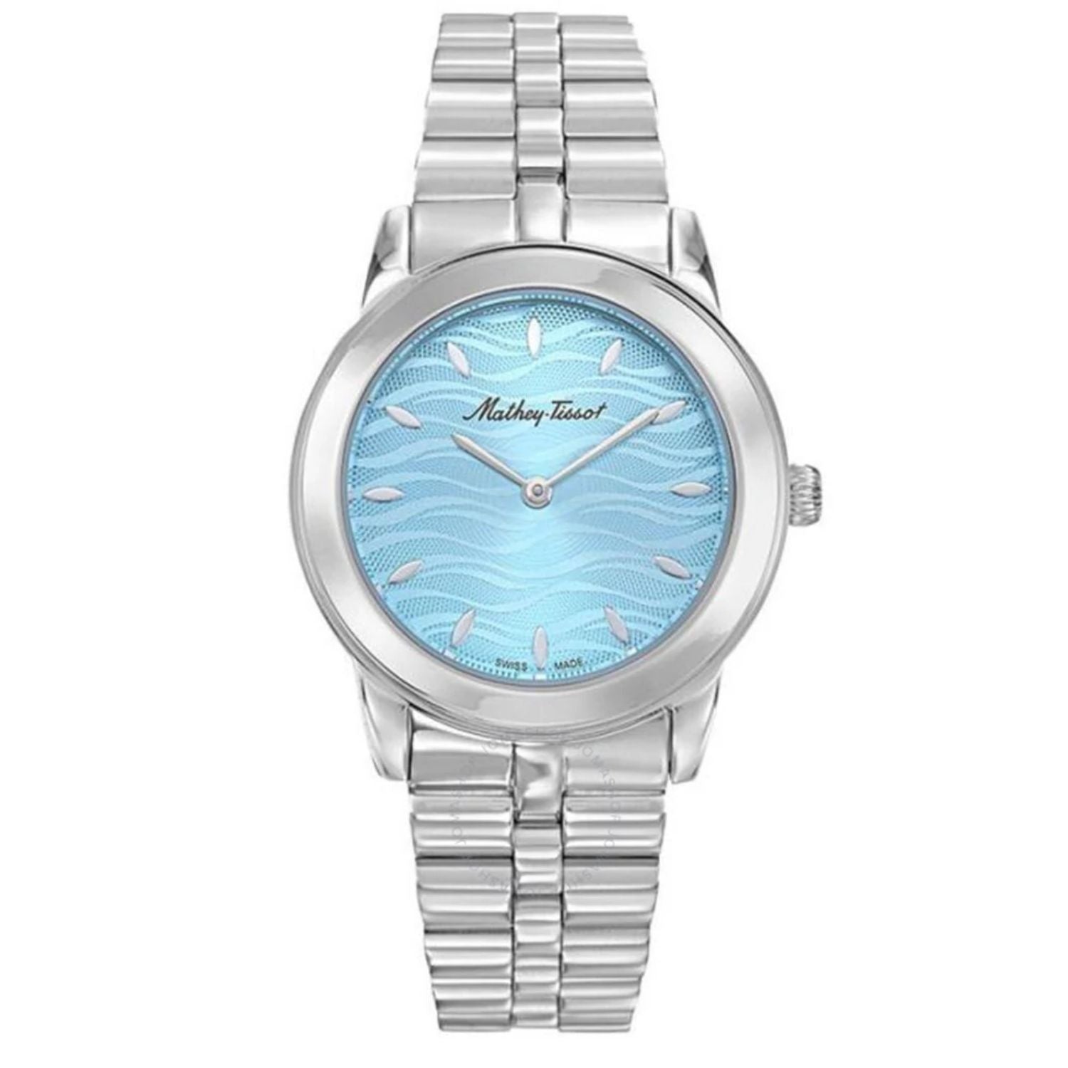 Mathey Tissot Stainless Steel with Blue Dial Watch — Blue by Mathey Tissot