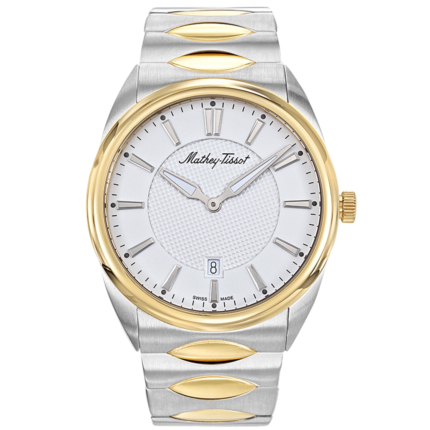 Mathey Tissot Two-Tone Stainless Steel Watch — Silver by Mathey Tissot