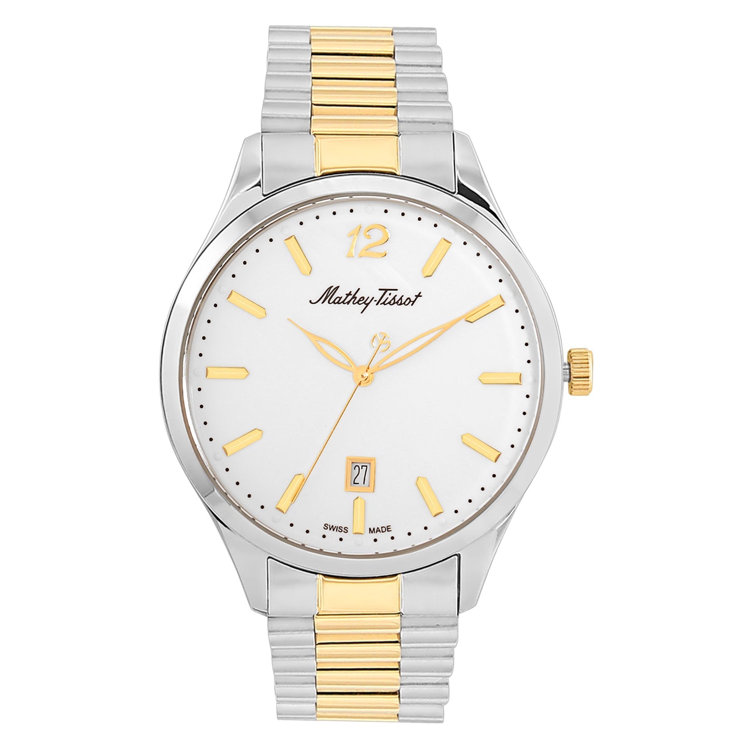 Mathey Tissot Two-Tone Stainless Steel Watch — Silver by Mathey Tissot