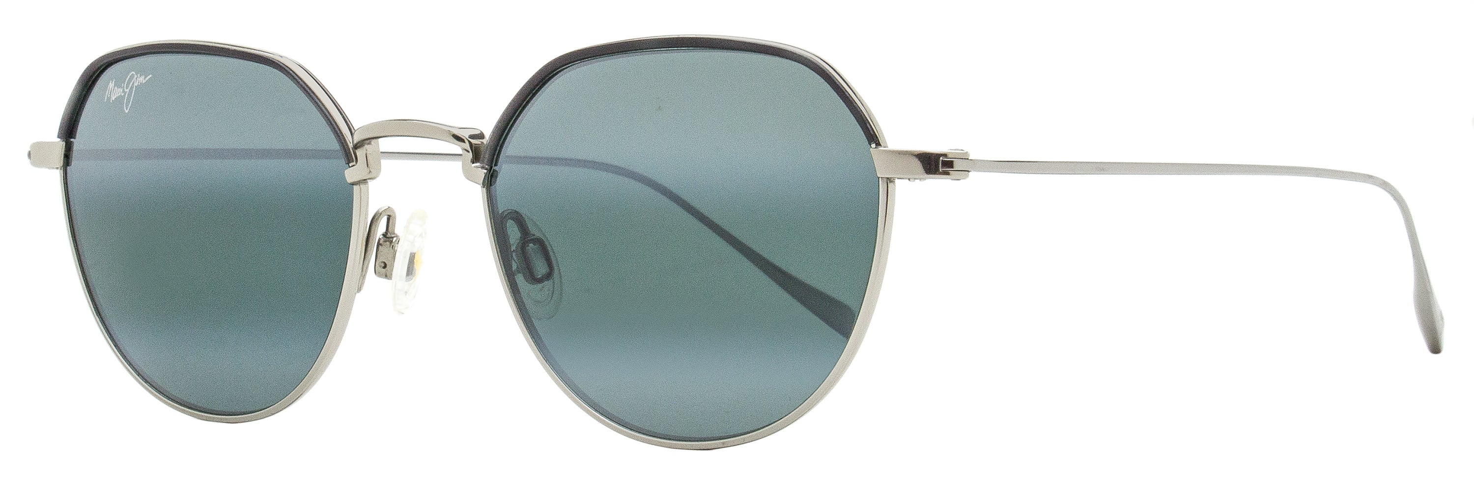Maui Jim MJ859 Titanium Round Sunglasses — Silver by Maui Jim