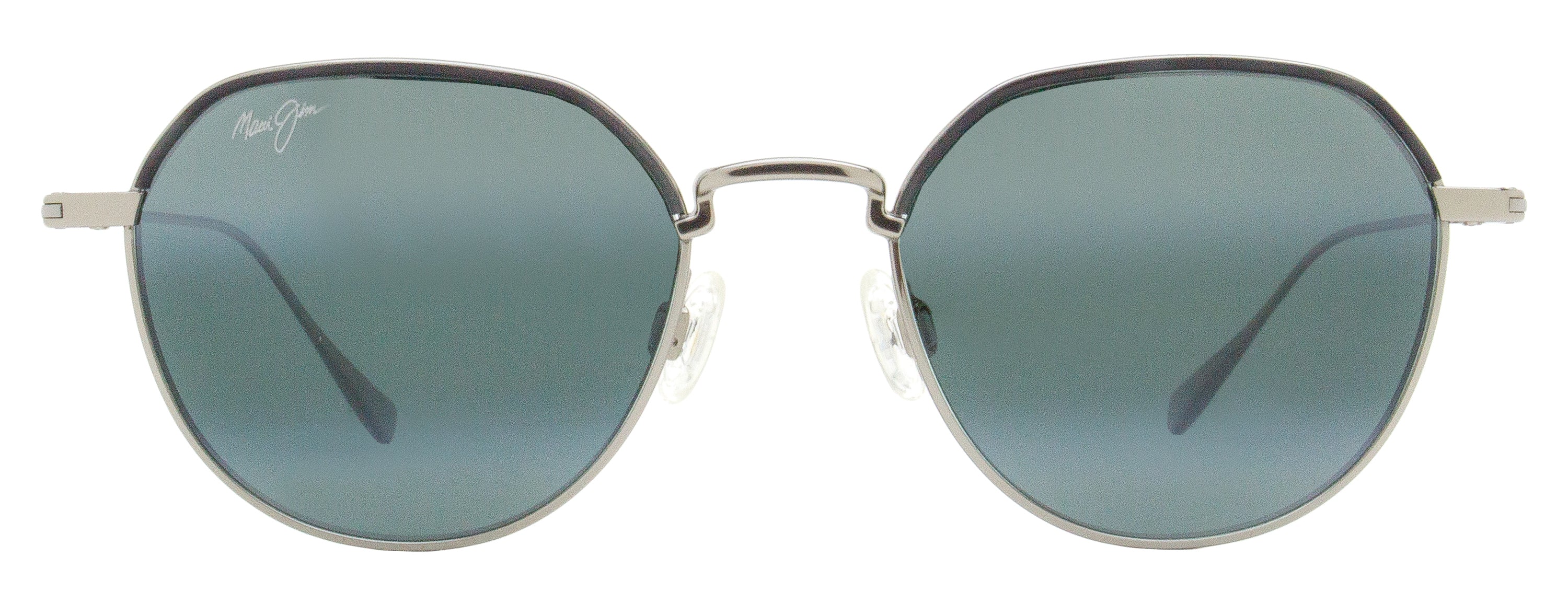 Maui Jim MJ859 Titanium Round Sunglasses — Silver, view 2