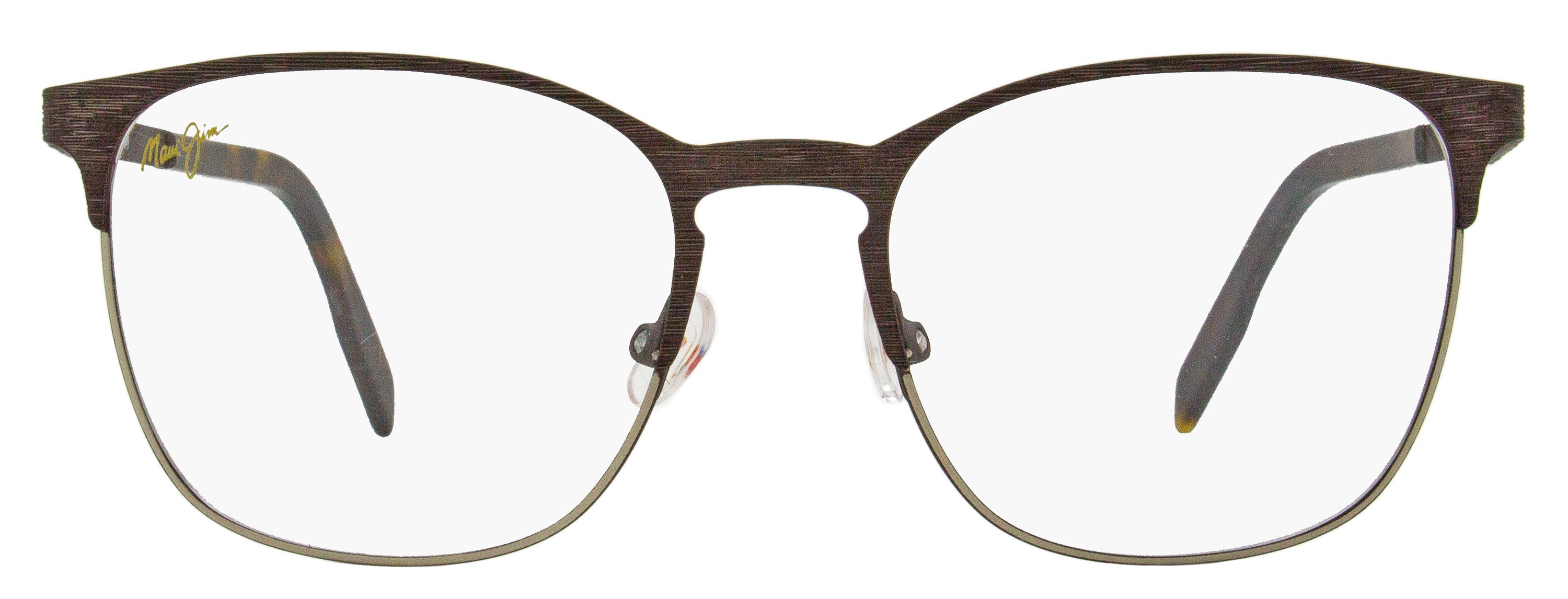 Maui Jim MJO2107 Pilot Metal Frame Eyeglasses — Brown, view 2