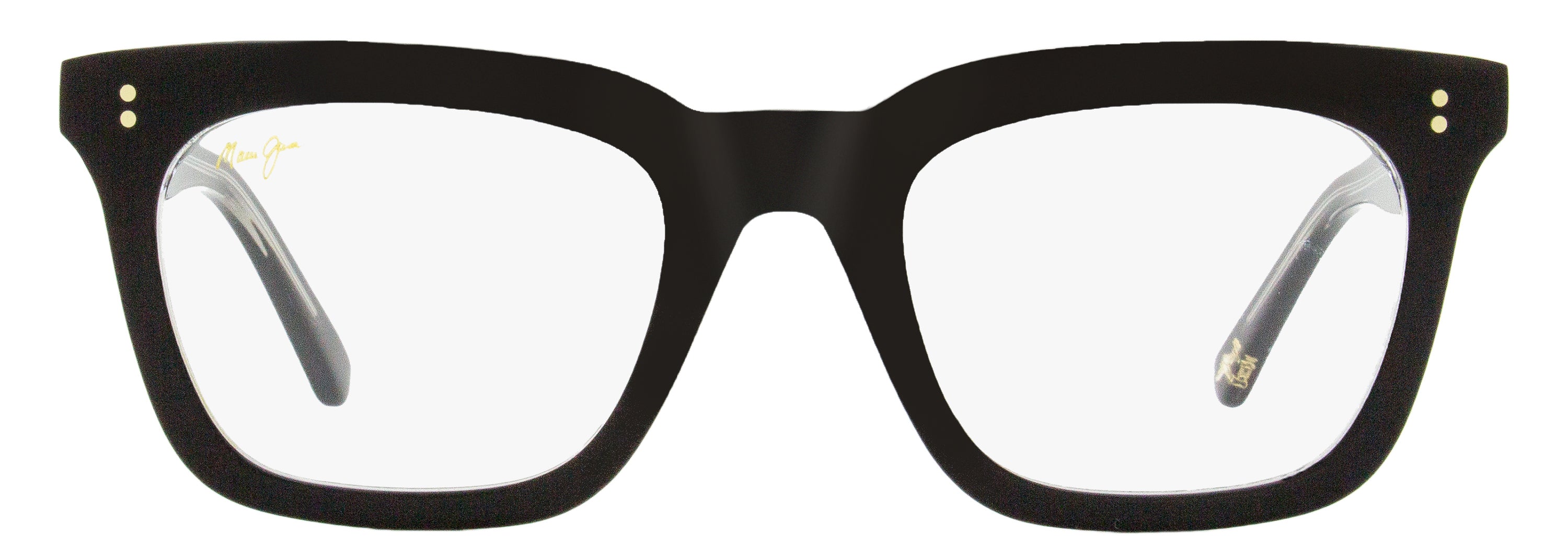 Maui Jim MJO2216 Rectangular Acetate Eyeglasses — Black, view 2
