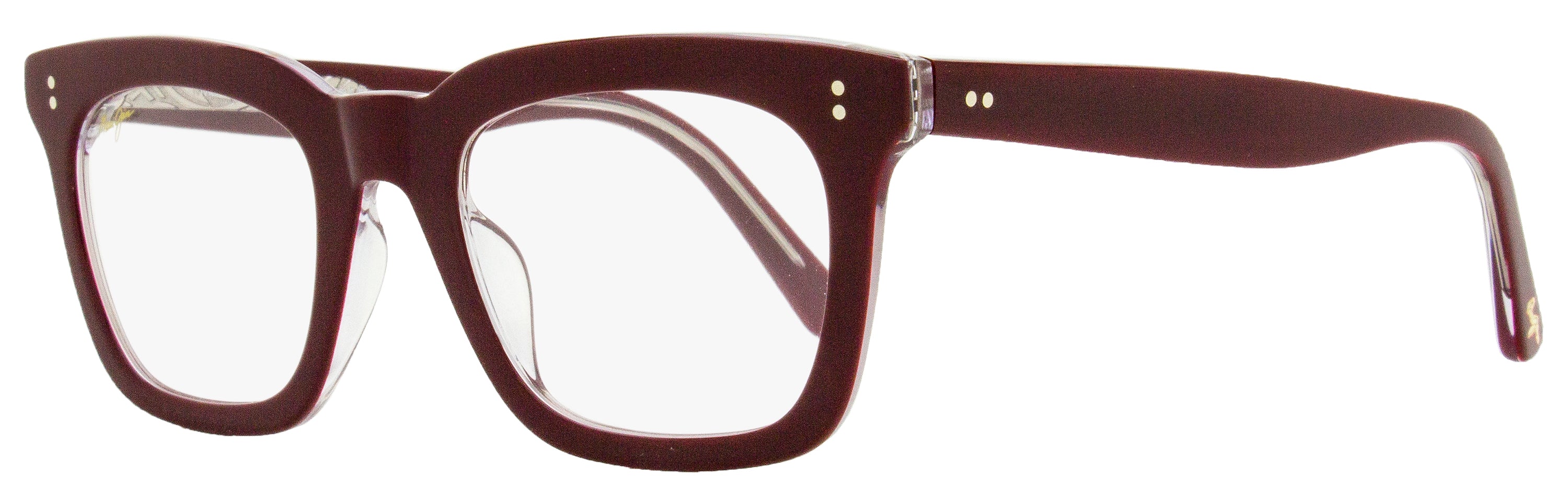 Maui Jim MJO2216 Rectangular Acetate Eyeglasses — Burgundy by Maui Jim