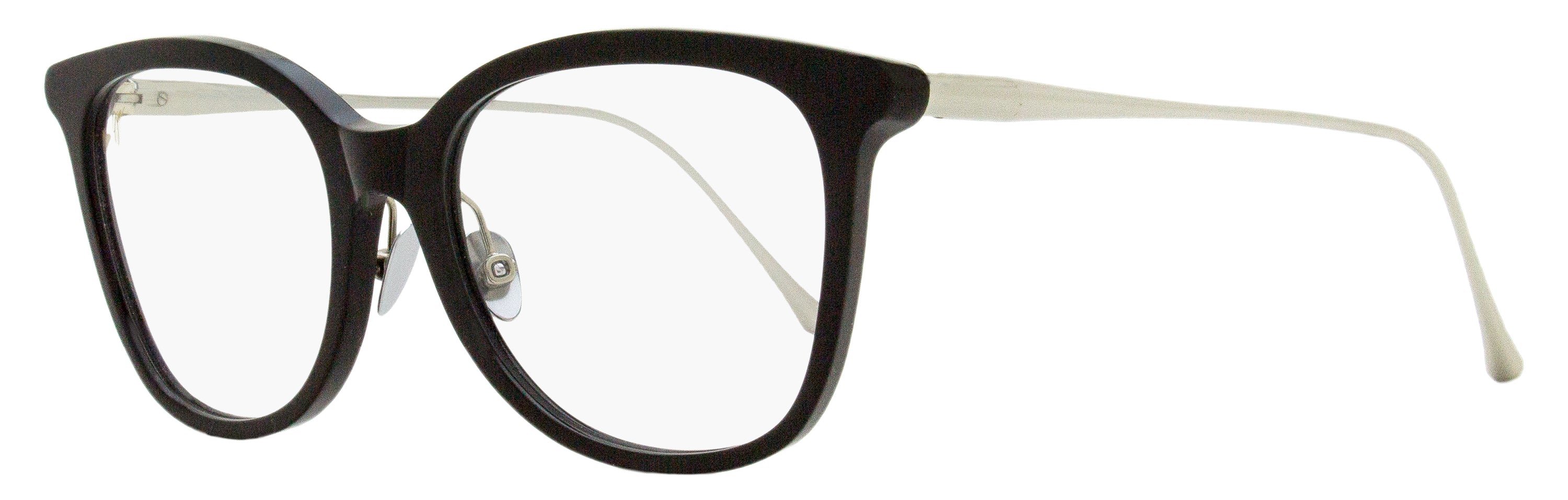 Maui Jim MJO2221 Rounded Square Metal-Trim Acetate Eyeglasses — Black by Maui Jim