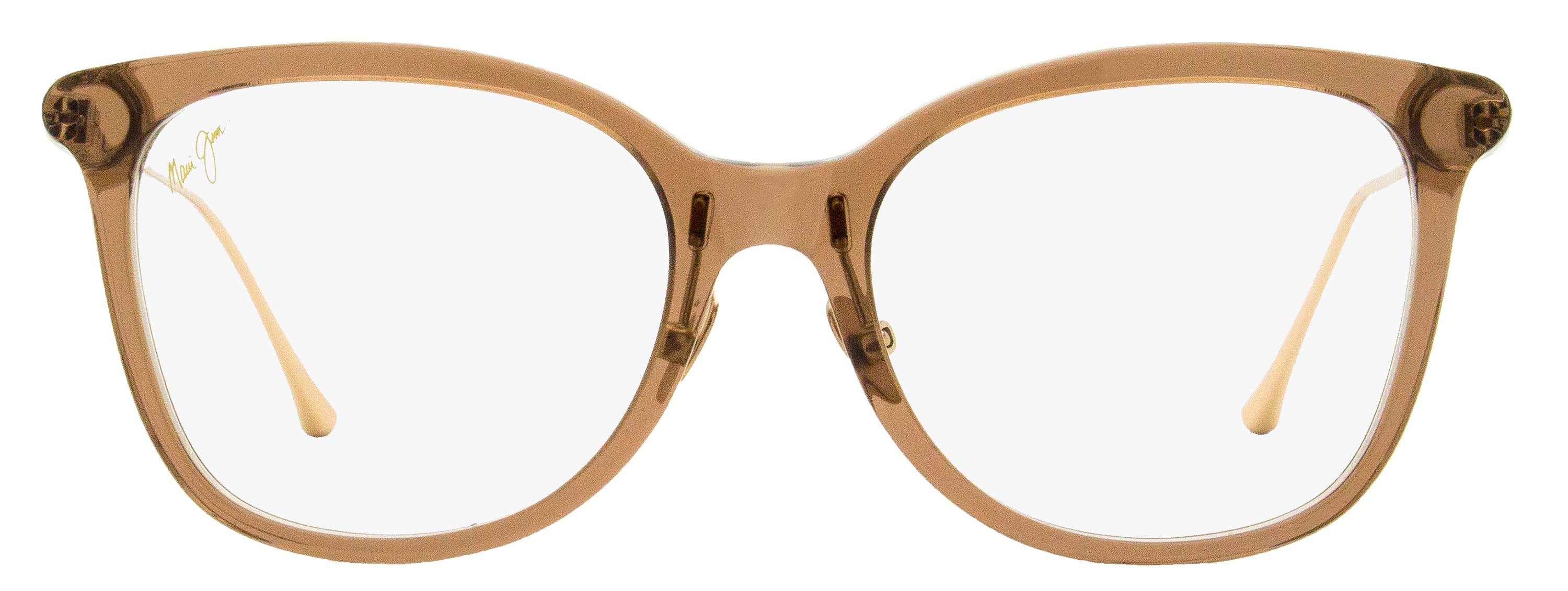 Maui Jim MJO2221 Rounded Square Acetate Eyeglasses — Brown, view 2