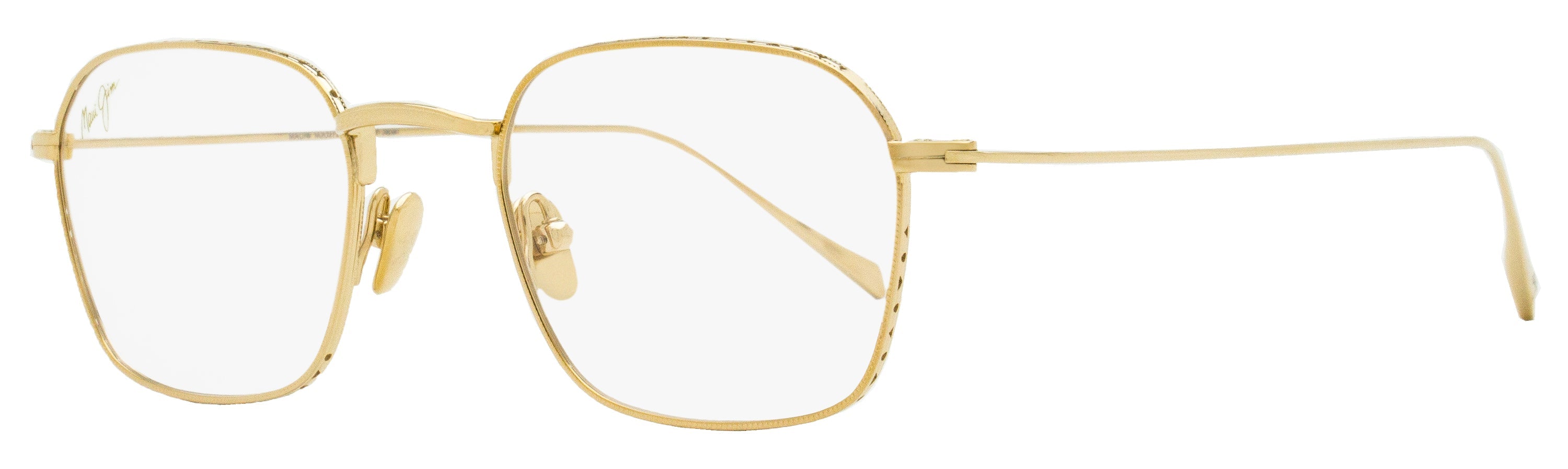 Maui Jim MJO2722 Titanium Rectangle Eyeglasses — Gold by Maui Jim