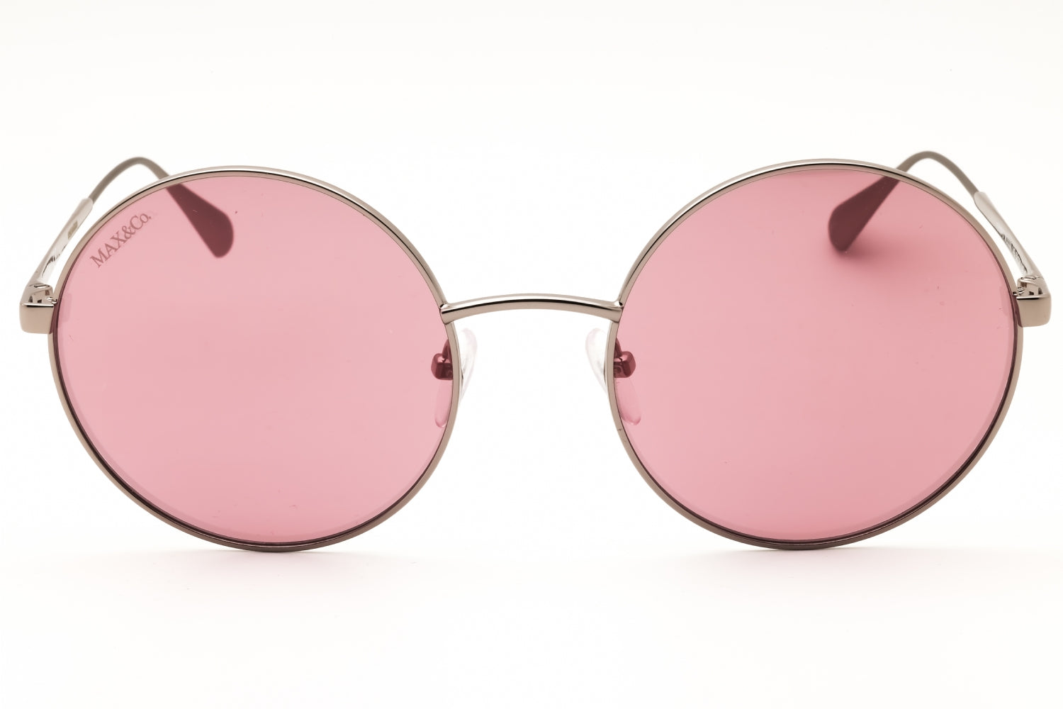 Max & Co MO0008 Round Metal Sunglasses — Silver, view 2