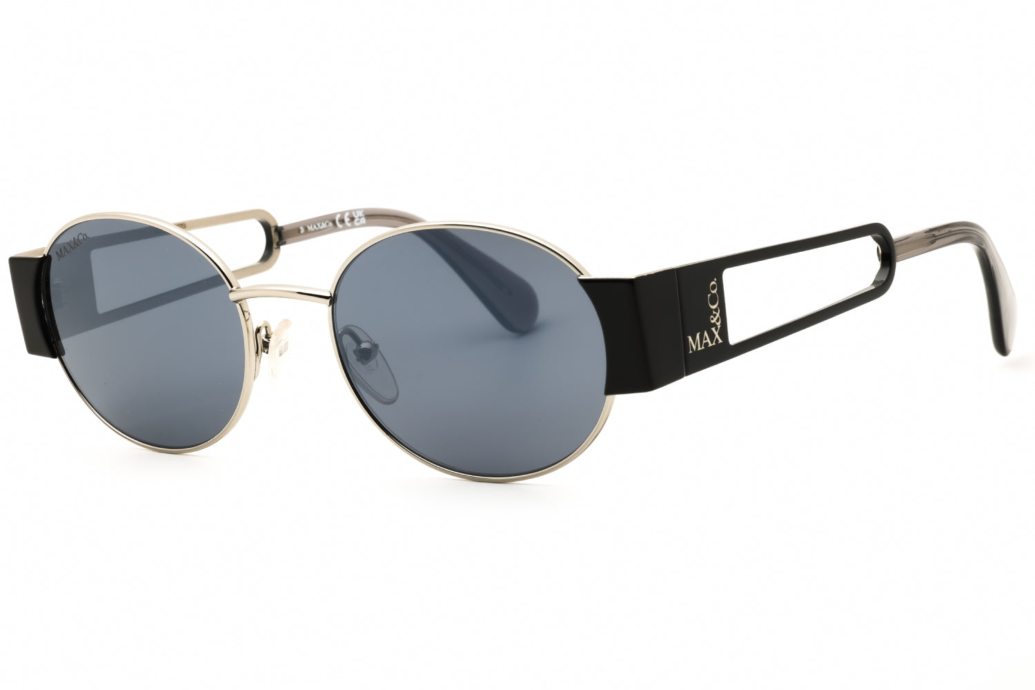 Max & Co MO0071 Oval Metal Sunglasses — Silver by Max & Co