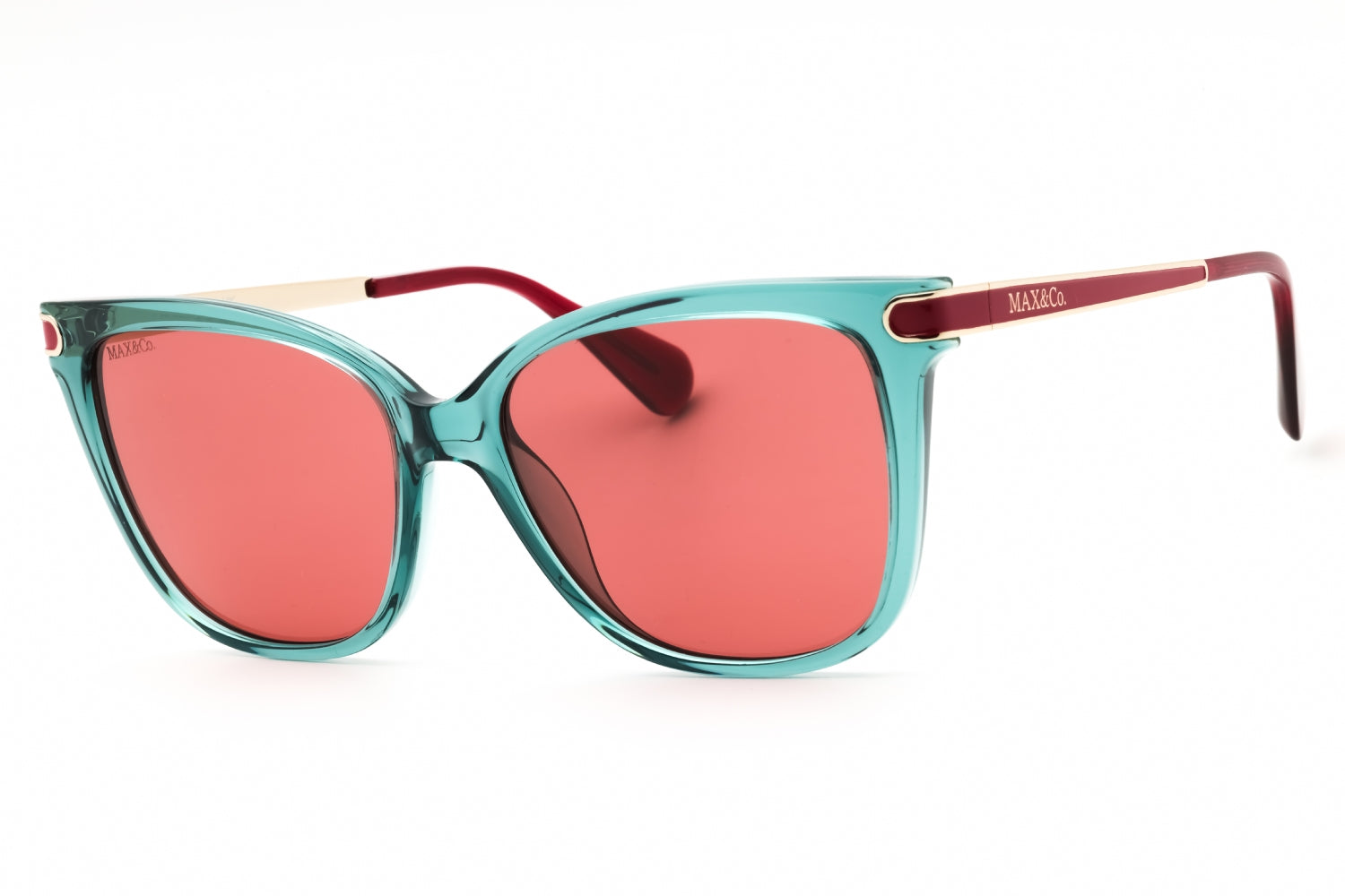 Max & Co MO0100 Rectangular Frame Sunglasses — Turquoise by Max & Co