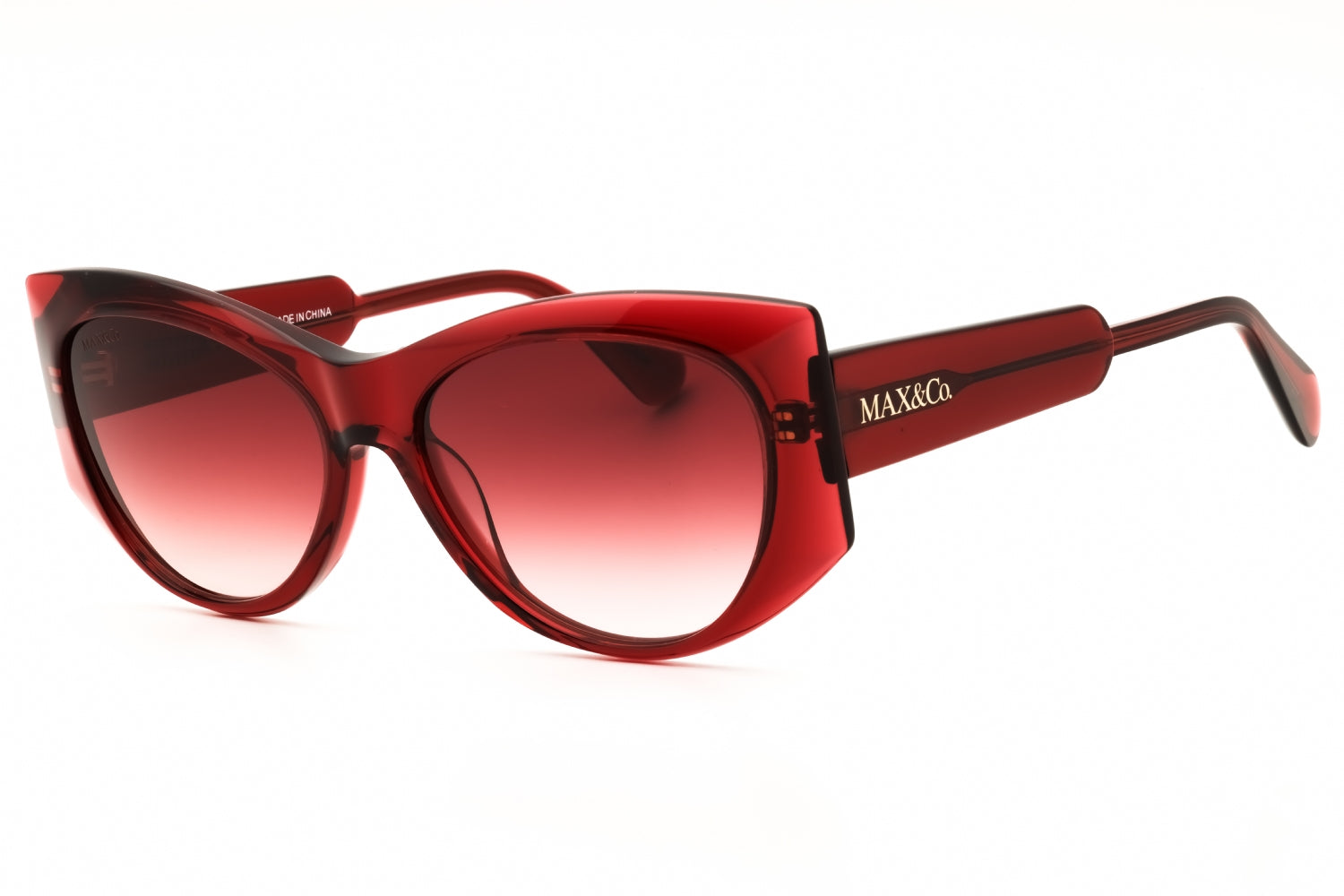 Max & Co MO0116 Cat-Eye Gradient Bordeaux Sunglasses — Red by Max & Co