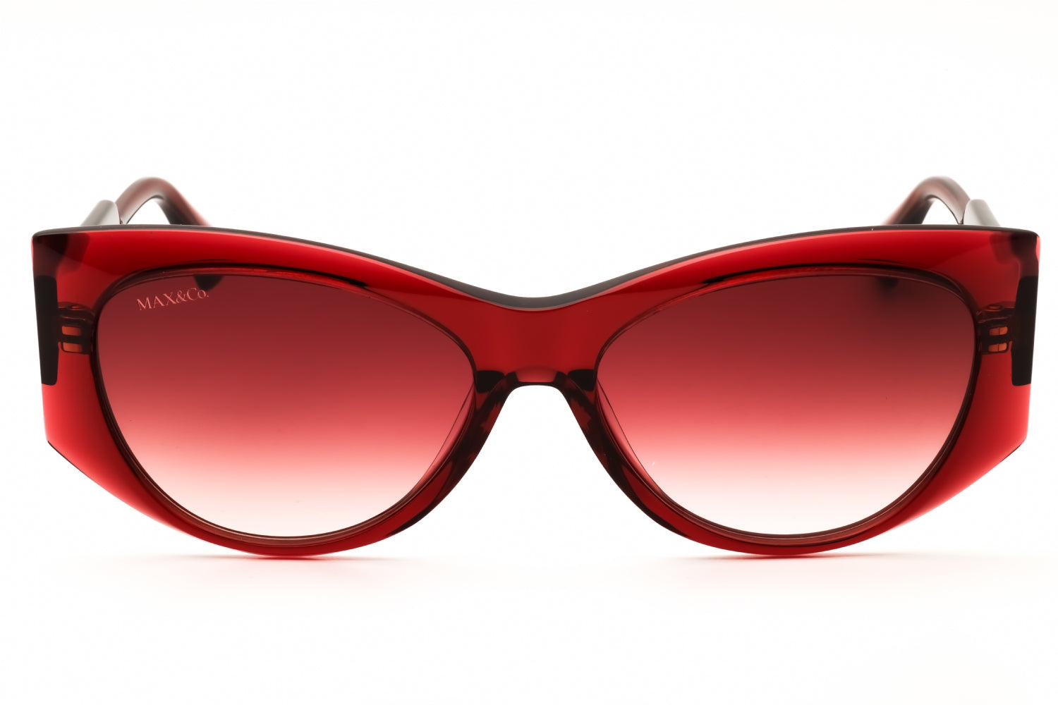 Max & Co MO0116 Cat-Eye Gradient Bordeaux Sunglasses — Red, view 2