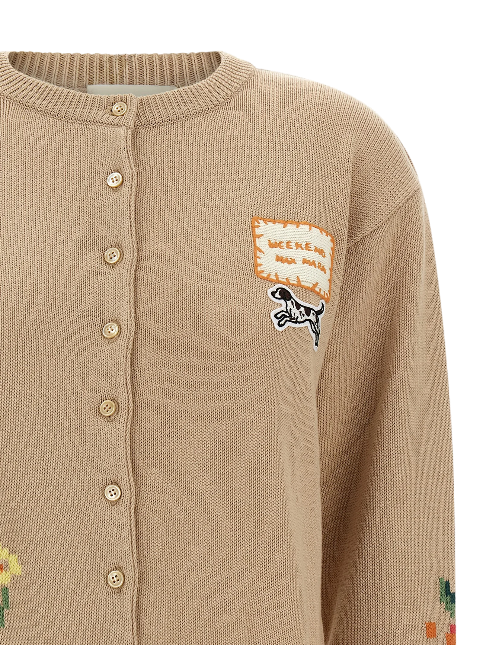 Max Mara Teapot Cardigan — Beige, view 3