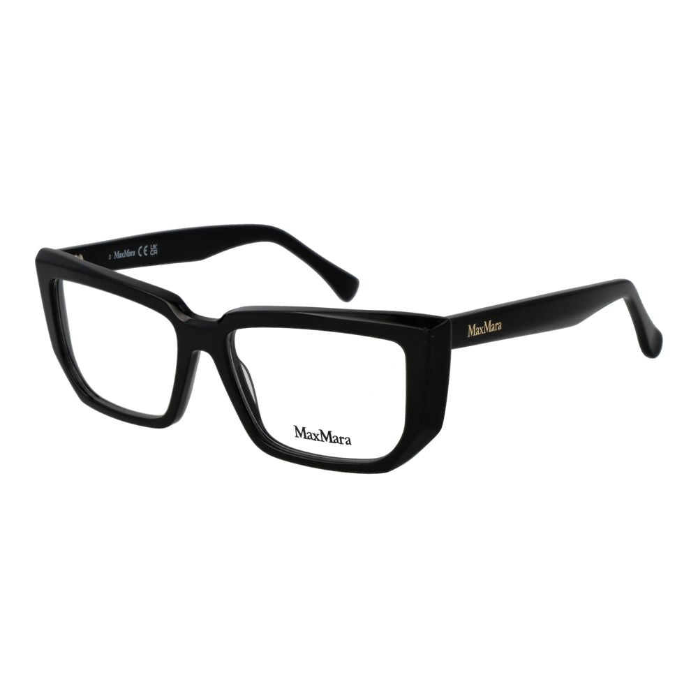 Max Mara MA-1066360 Black Plastic Full-Rim Eyeglasses — Black by Max Mara