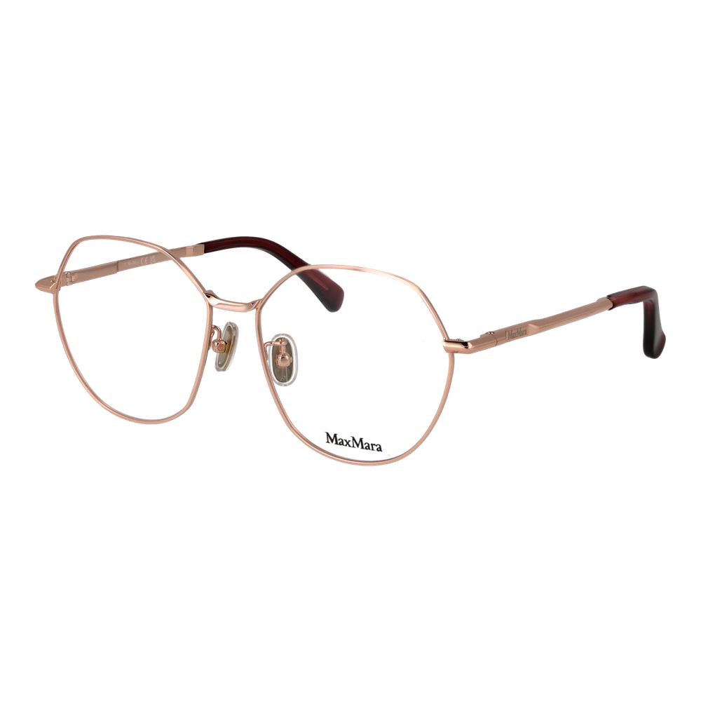Max Mara MA-1066364 Metal Round-Frame Eyeglasses — Rose gold by Max Mara