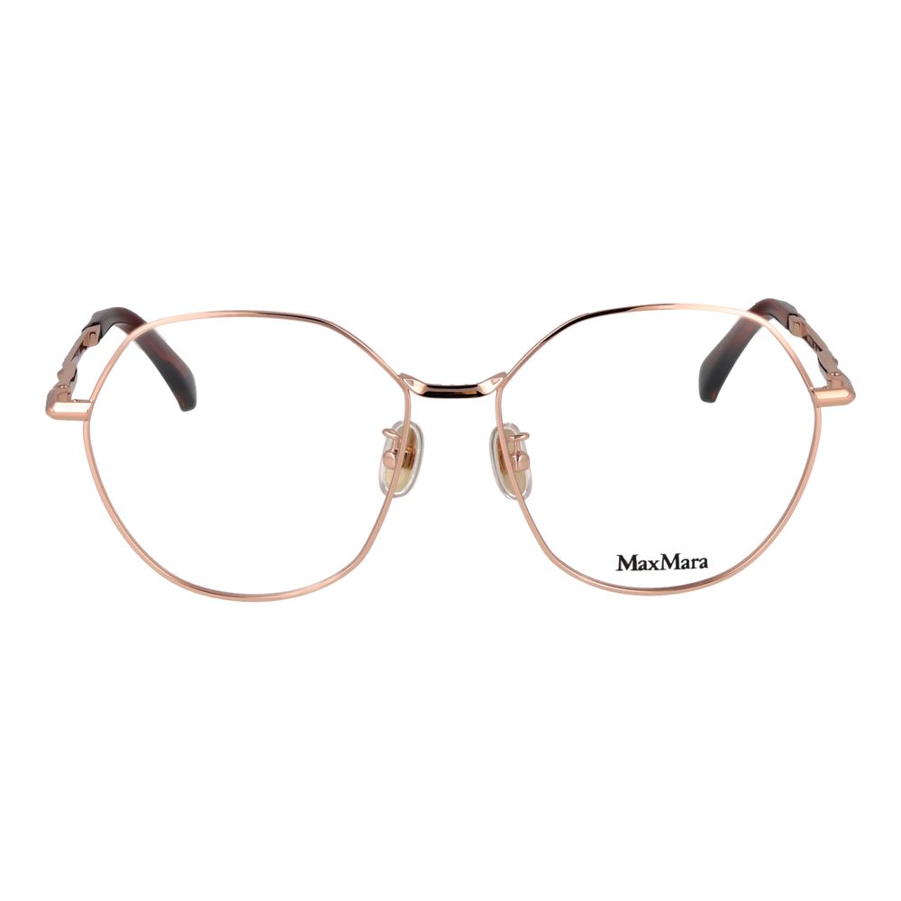 Max Mara MA-1066364 Metal Round-Frame Eyeglasses — Rose gold, view 2