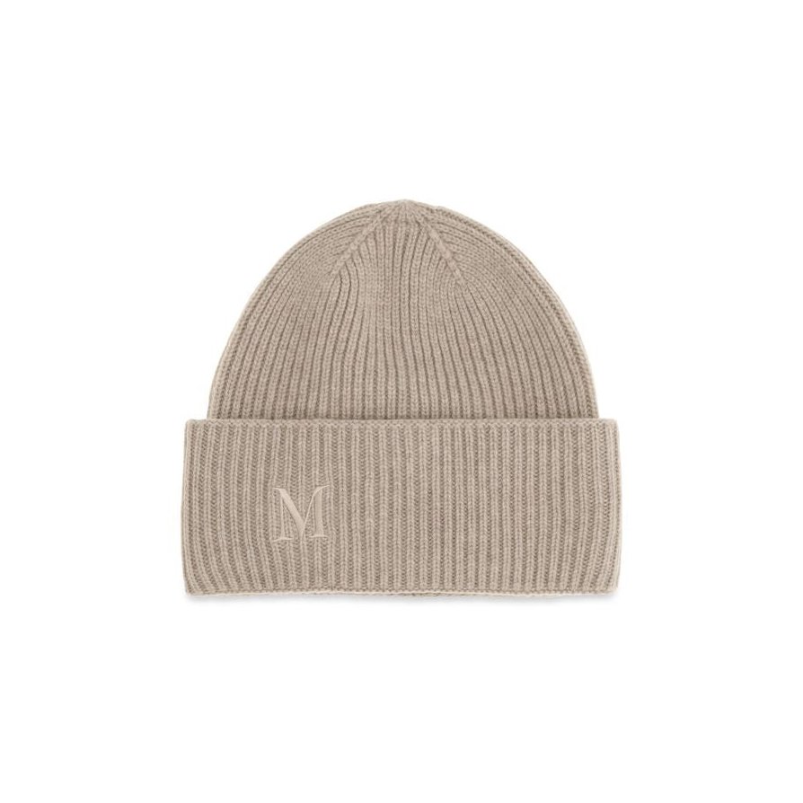 Max Mara MA2624576062600002BB Cashmere Ribbed Knit Beanie — Beige by Max Mara