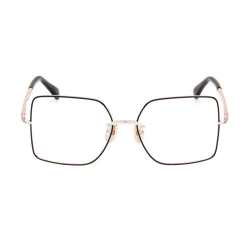 Max Mara MM5098-H028 Square-Frame Metal Eyeglasses — Rose gold, view 2