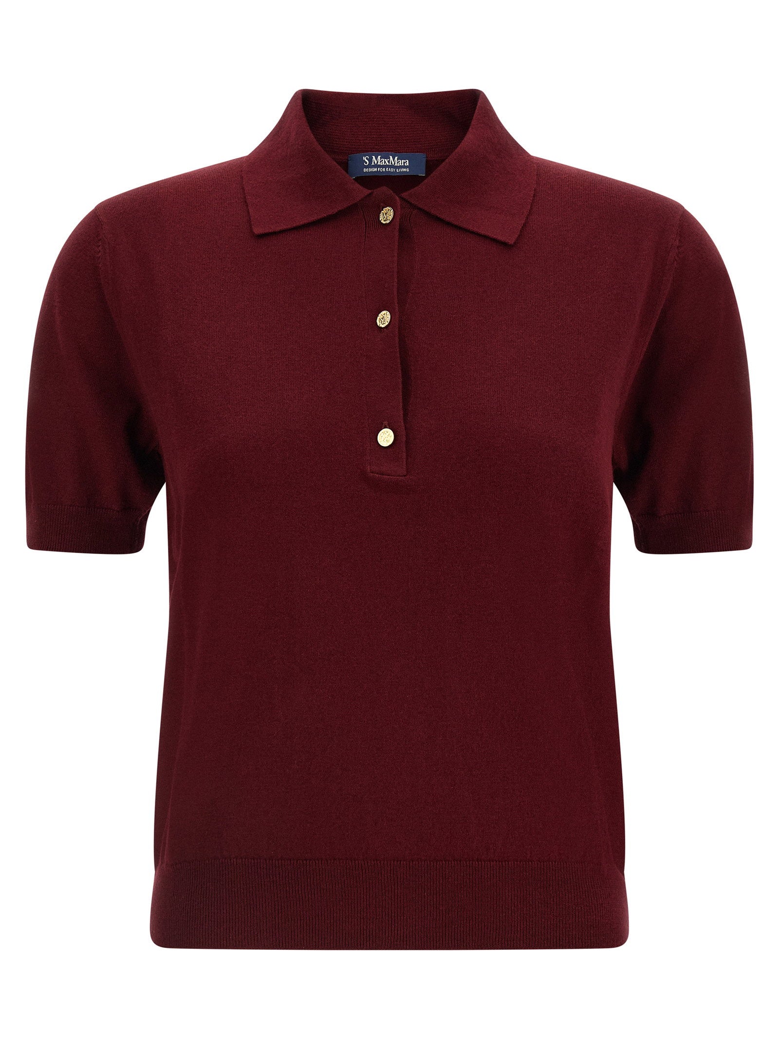Max Mara 'S Pomposa Polo Shirt — Burgundy by Max Mara 'S
