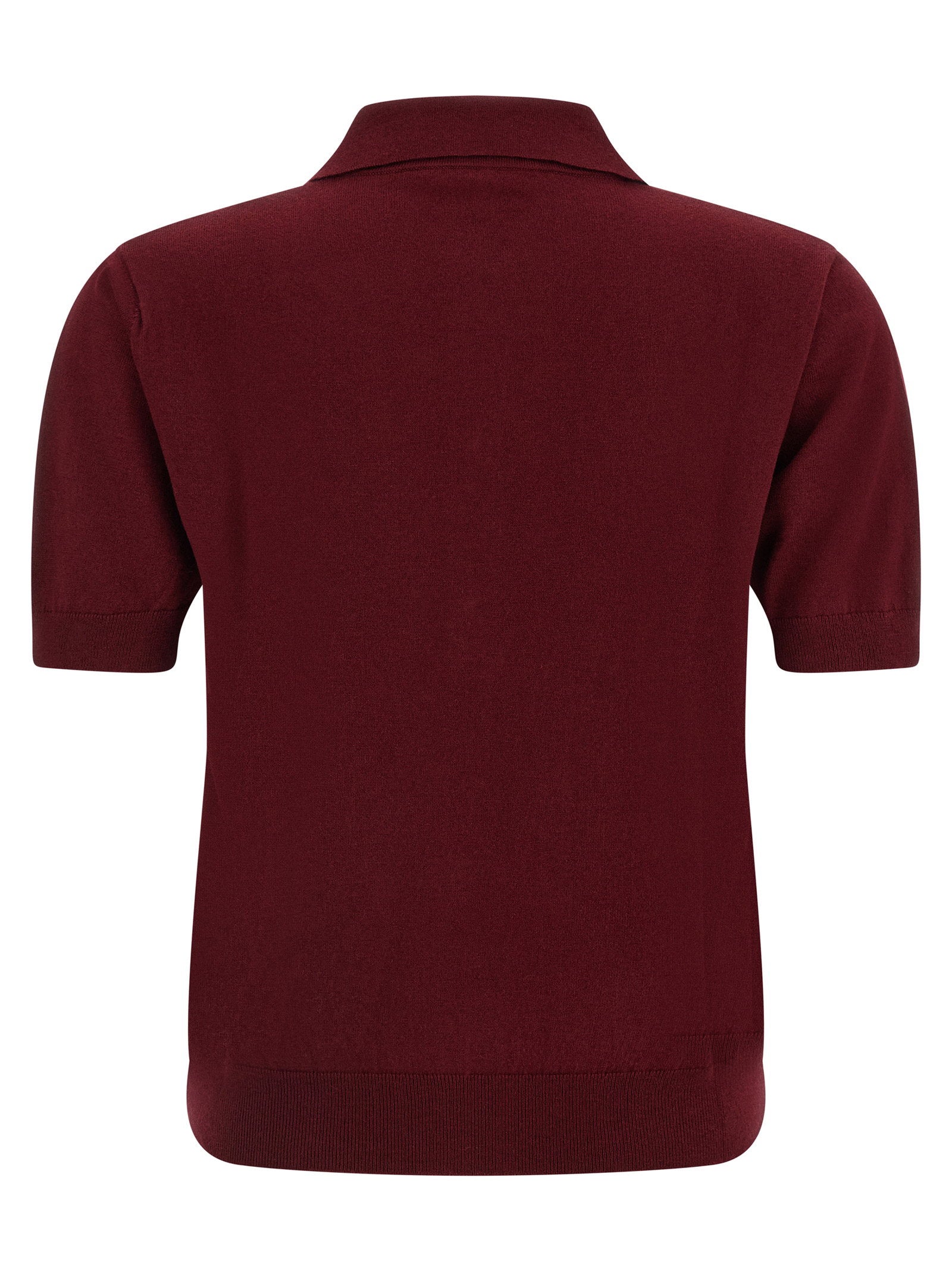 Max Mara 'S Pomposa Polo Shirt — Burgundy, view 2