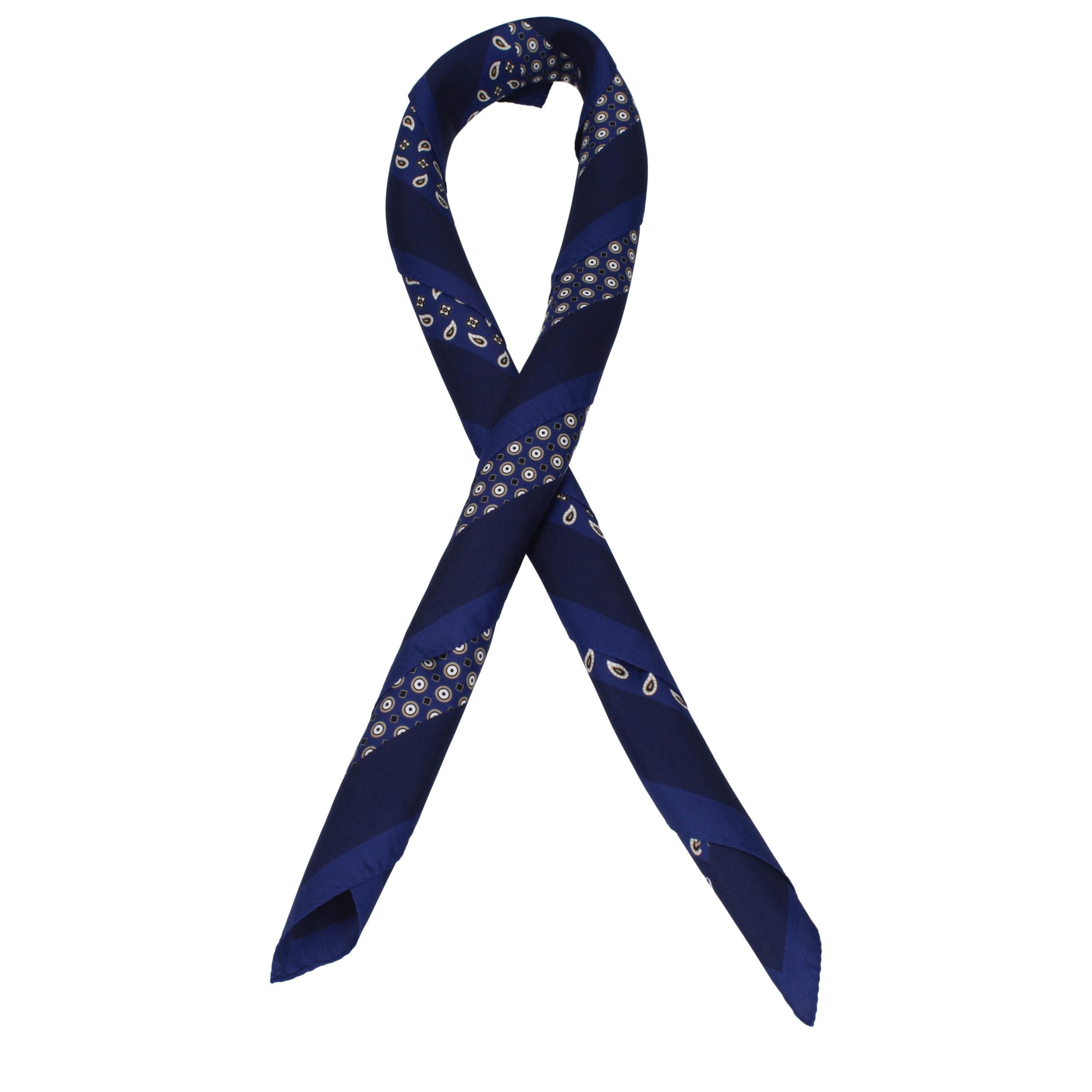 Max Mara Silk Foulard Scarf — Navy by Max Mara